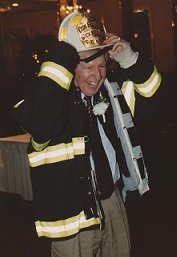 Richard Morgan in FDNY bunker gear. Gift of the Morgan Family. 