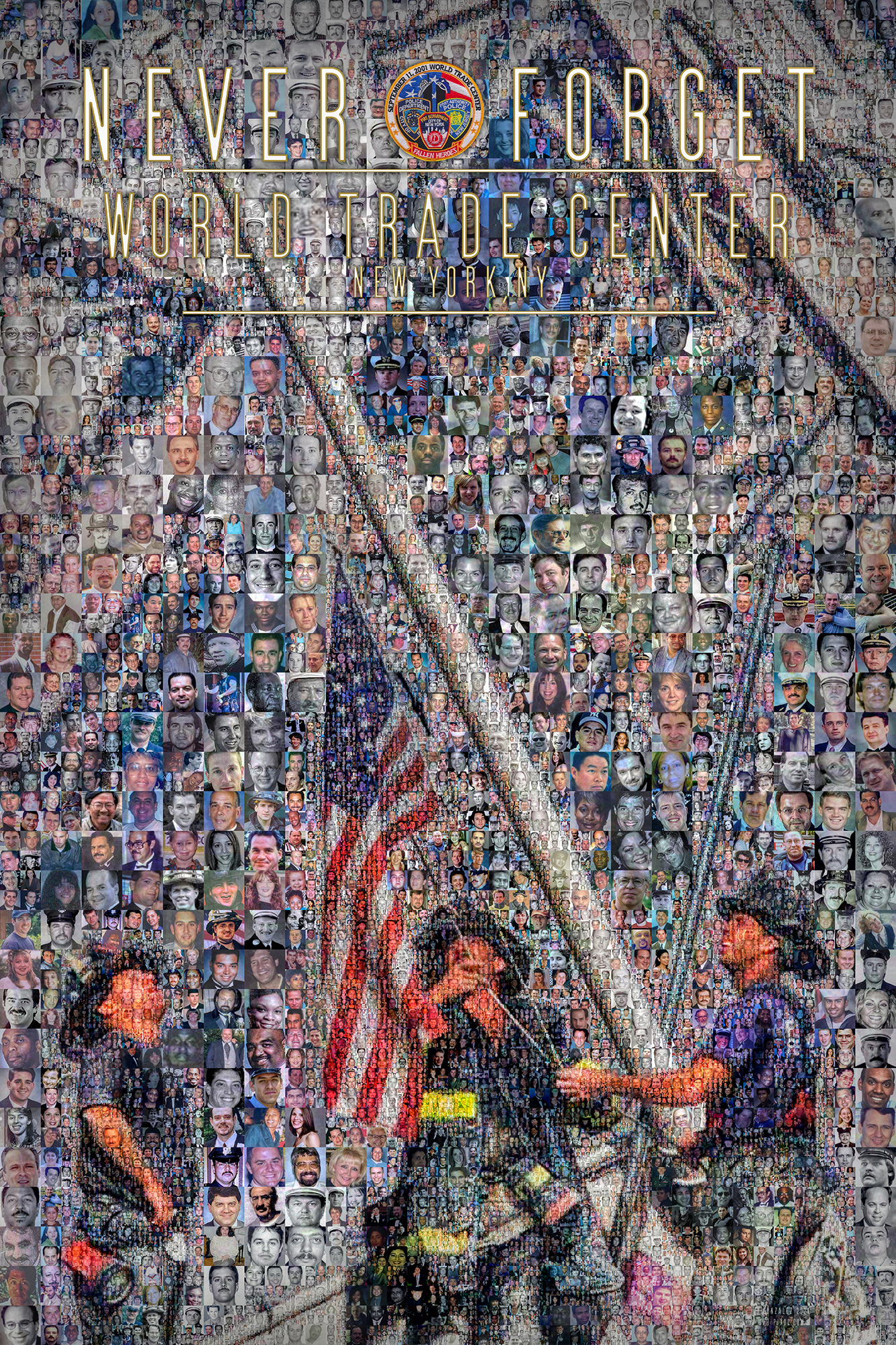 Flag Raising Photo Collage