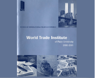 Brochure cover from the Pace University World Trade Institute