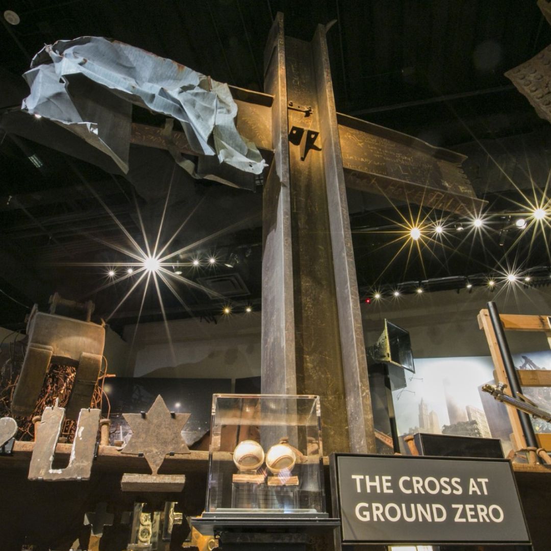 The World Trade Center Cross on view at the Museum