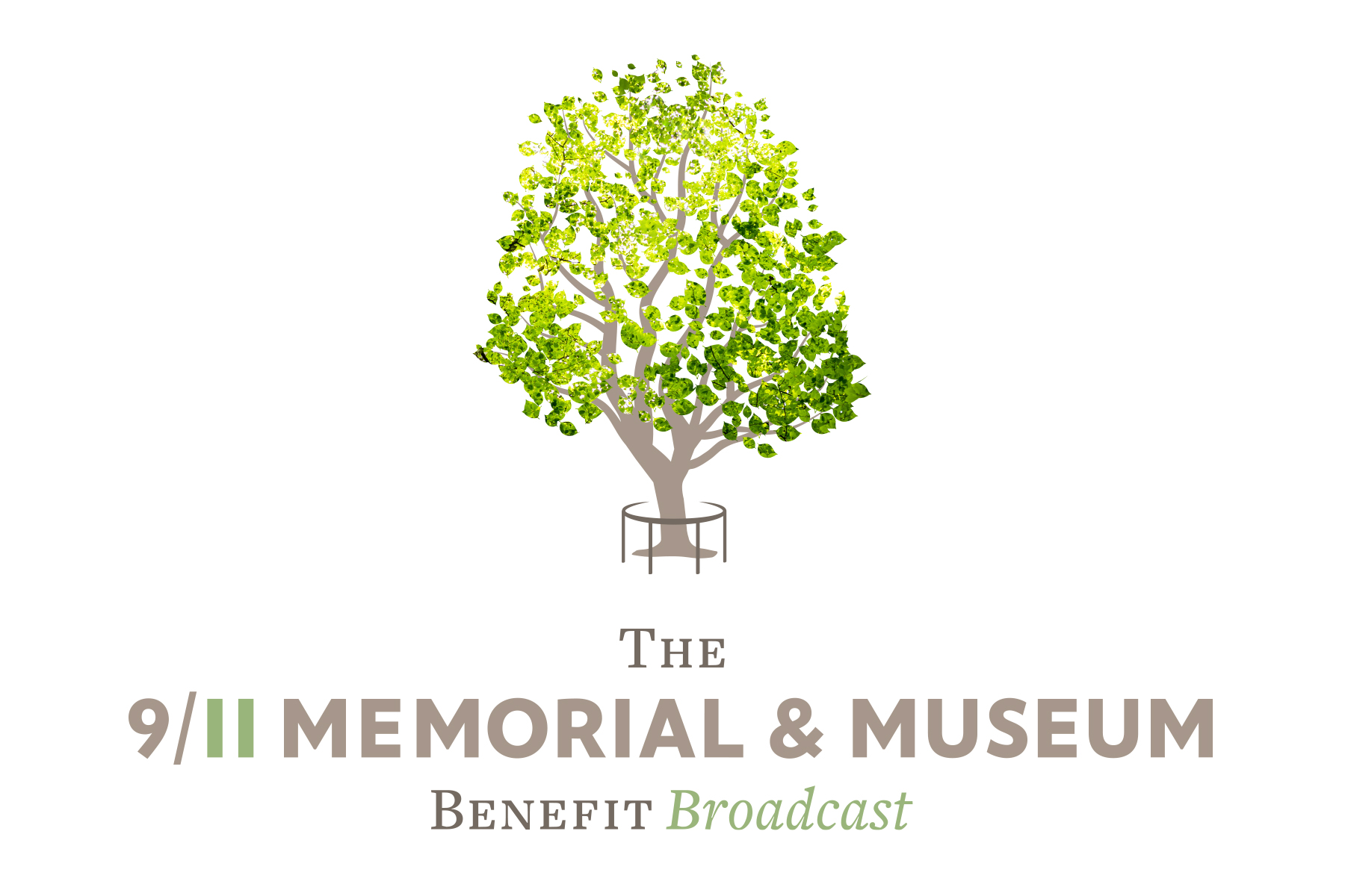 This logo depicts the Survivor Tree, with green leaves in full bloom. Beneath the tree reads the words "9/11 Memorial & Museum Benefit Dinner."