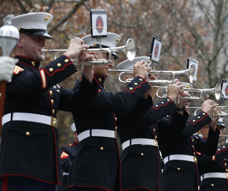Marine Corps Quantico Band performs at the Memorial 