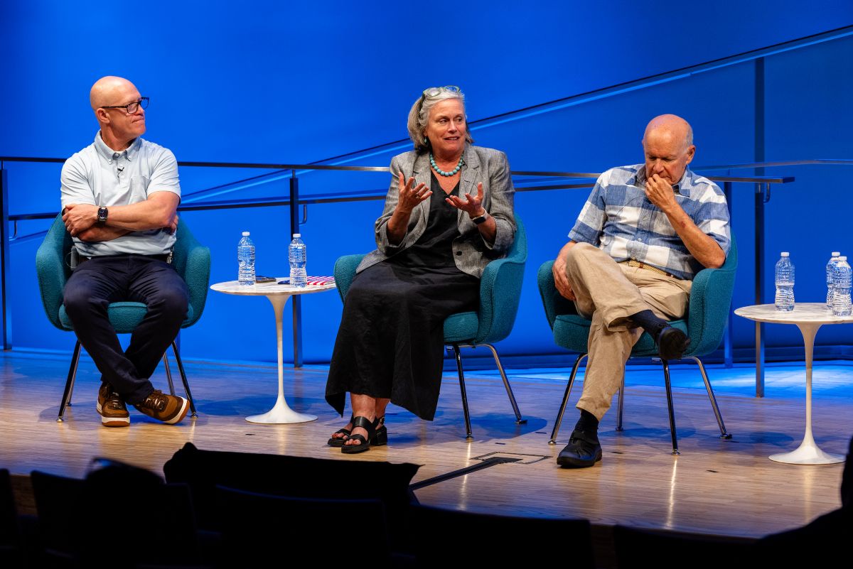 Close up on the three panelists