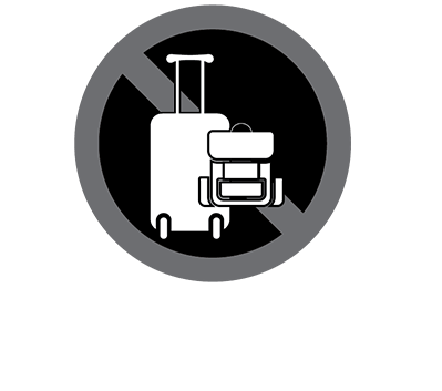 This black and white graphic depicts luggage.