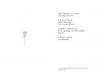 A poetry book made from the last messages of those who never made it home. A book of Love. 