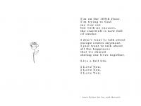 A poetry book made from the last messages of those who never made it home. A book of Love. 