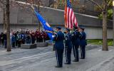 The U.S. Air Force provides an Honor Guard on Veterans Day at the Memorial. 